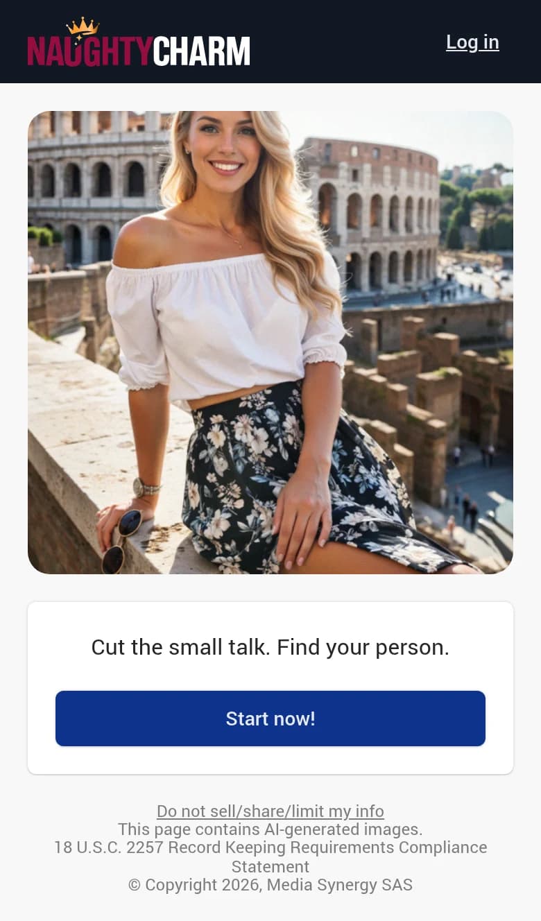 Screenshot of NaughtyCharm