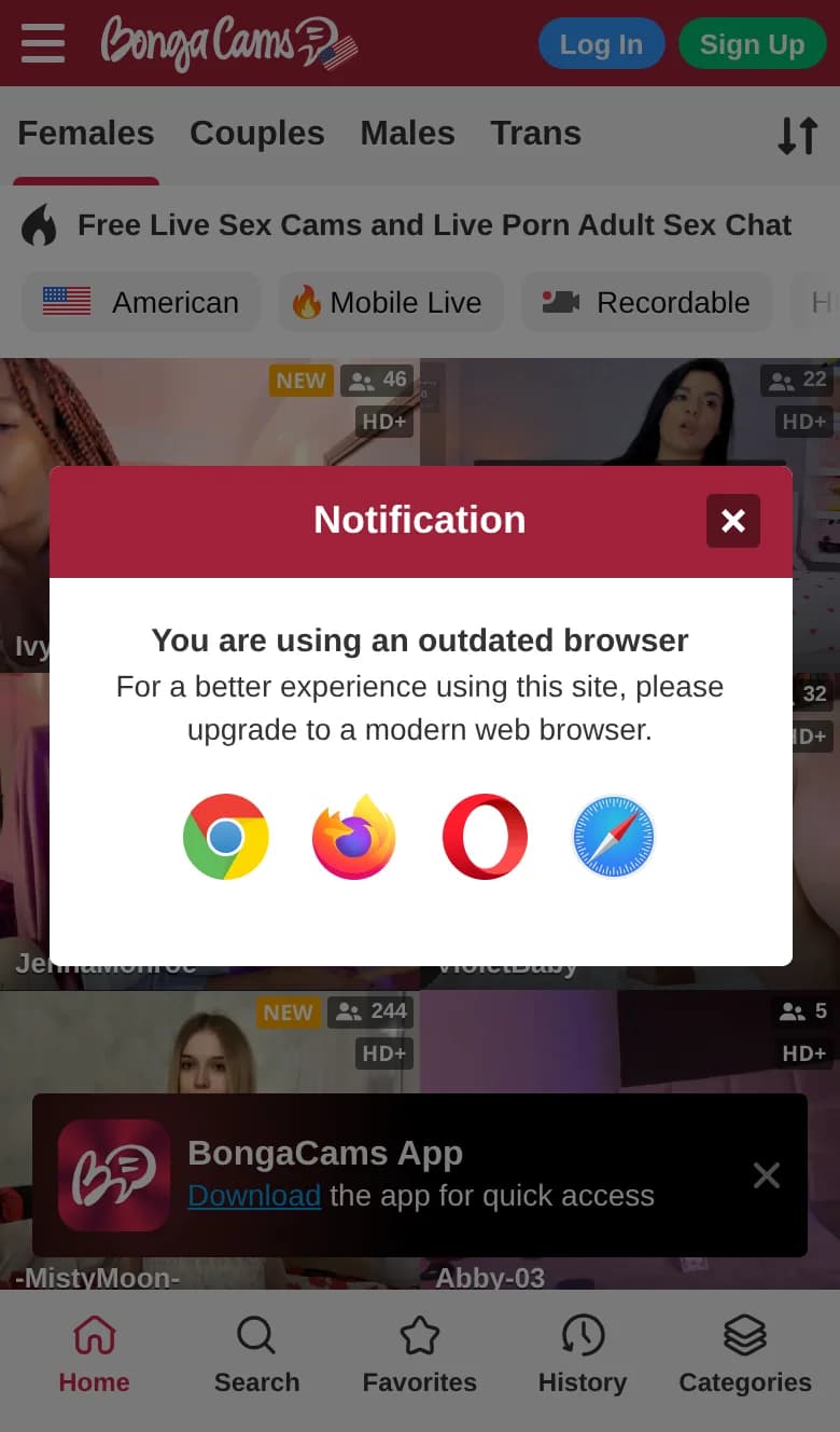 Screenshot of Bongacams