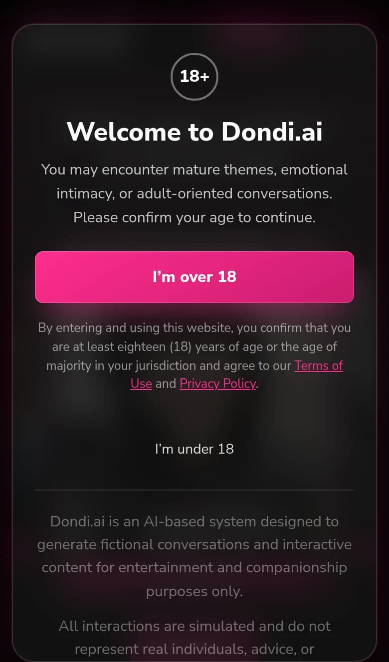 Screenshot of DondiAI